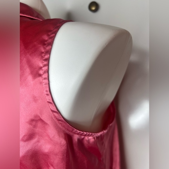 Vintage Satin Pajama Set 90s Valerie Stevens Sleevless Top Shorts Pink Silky Pjs - Picture 11 of 16